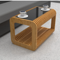 Mesa de Centro CurveGlass | Diseño Paramétrico en Madera y Vidrio
