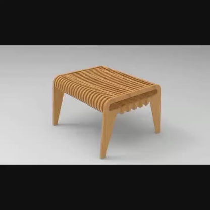 Mesa de Centro EdgeWood | Madera y Vidrio Negro